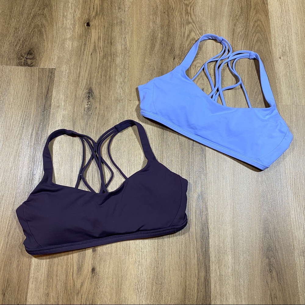 Lululemon Sport Bras Purple & Periwinkle Size 8